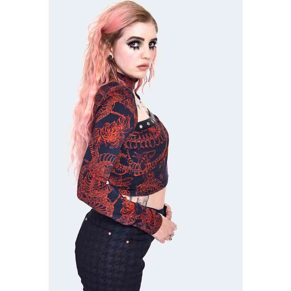 Jawbreaker - 90s Snake Skeleton Longsleeve top - Multicolours